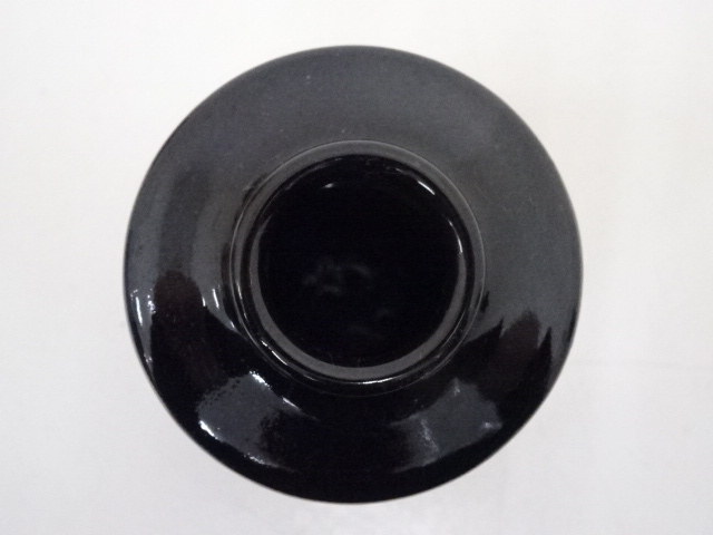 茶道具　京焼　平安景雲造　黒仁清七宝文　数茶碗　十客　共箱　M　R9315B 道具 ] - 道具 京焼 手塚景雲造 仁清写鱗波文茶入（共箱） □z